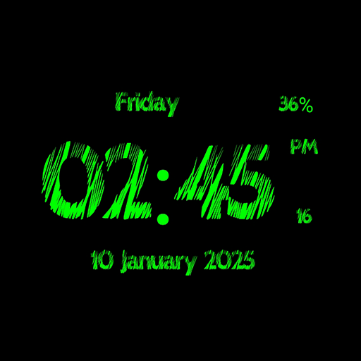 Super Digital Clock Wallpaper