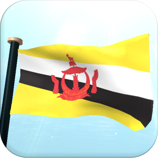 Brunei Darussalam Flag 3D Free