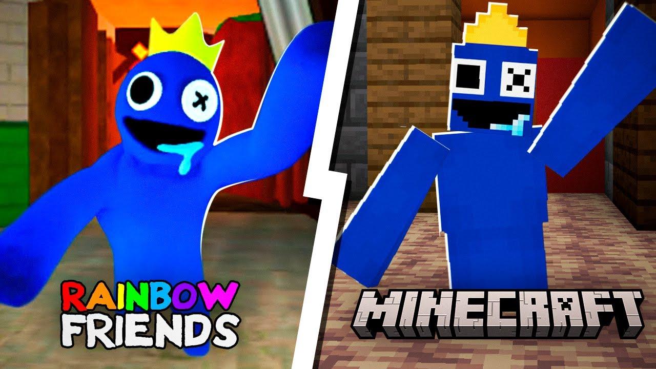 Red vs Blue RAINBOW FRIENDS War! (Minecraft) 