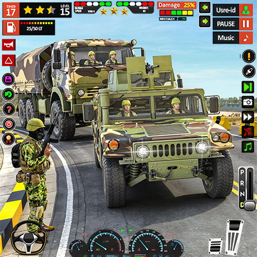 US Army War Truck Driving Game