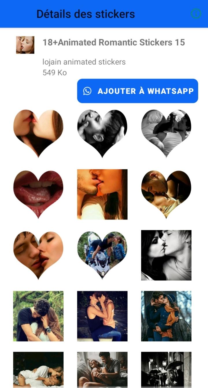 Download 18+Animated Romantic Stickers android on PC