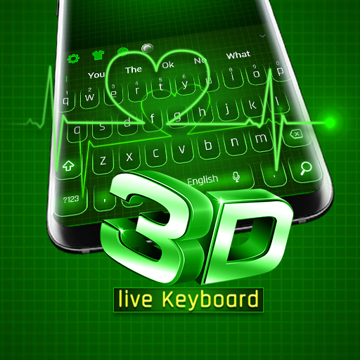 3D Live Heart Beat Keyboard Theme