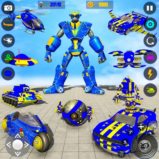Blue Ball Robot Car Game 3D