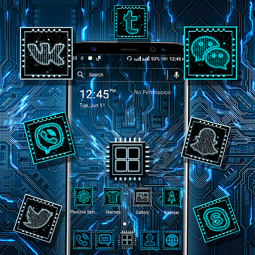 Hi-tech Circuit Launcher Theme