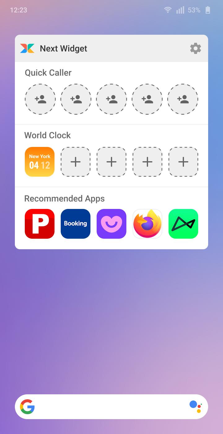 Download Next Widget android on PC