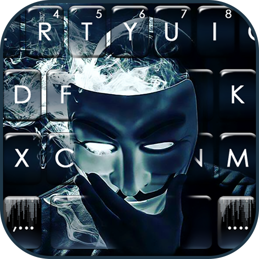 Tema Keyboard Anonymous Smoke