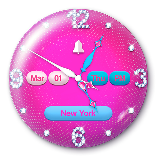 Diamond Clock Widget with Alarm