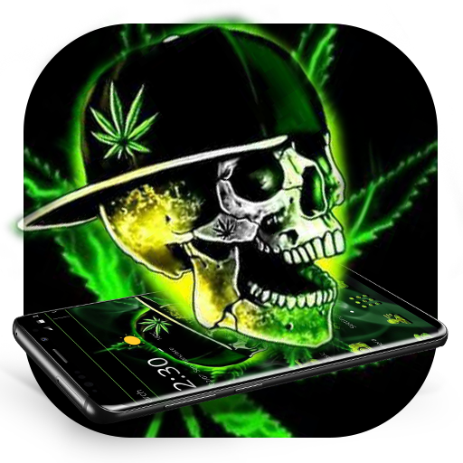 Green Weed Skull Theme