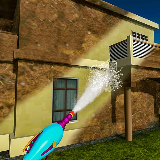 Güç yıkama su tabancası simüla