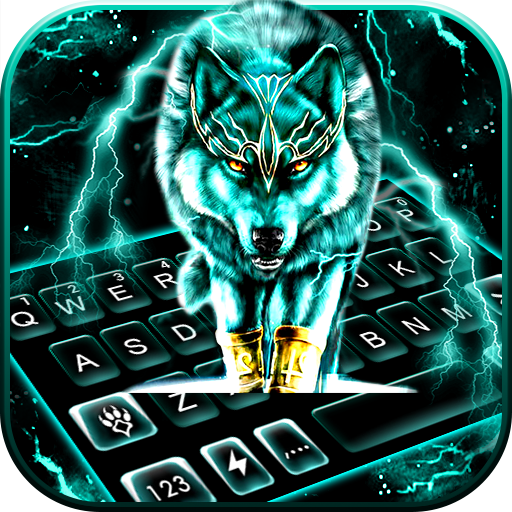 Theme Thunder Neon Wolf
