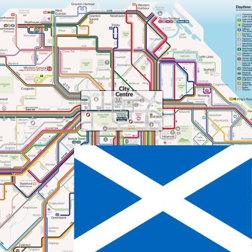 EDINBURGH BUS TRAIN MAP