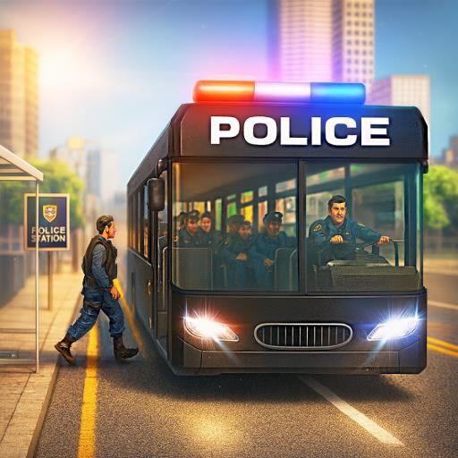 Police Bus Game: US Cops Coach