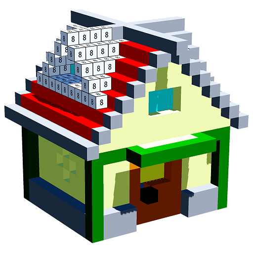House Voxel Color by Number 3D