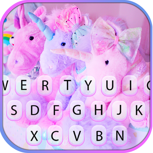 Pink Unicorn Toy Keyboard Back