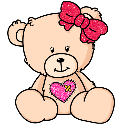 Glitter Teddy Bear Coloring