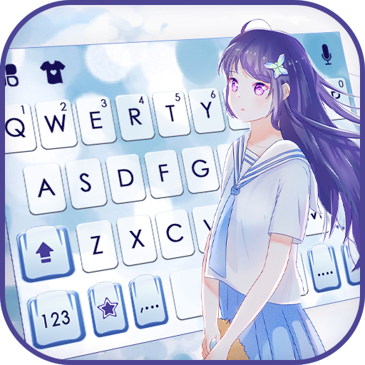 Cute JK Anime Girl कीबोर्ड
