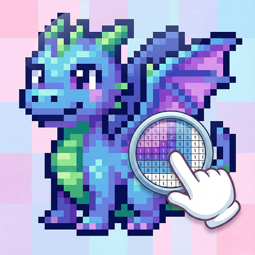 Cute Pixel Art Color by Number