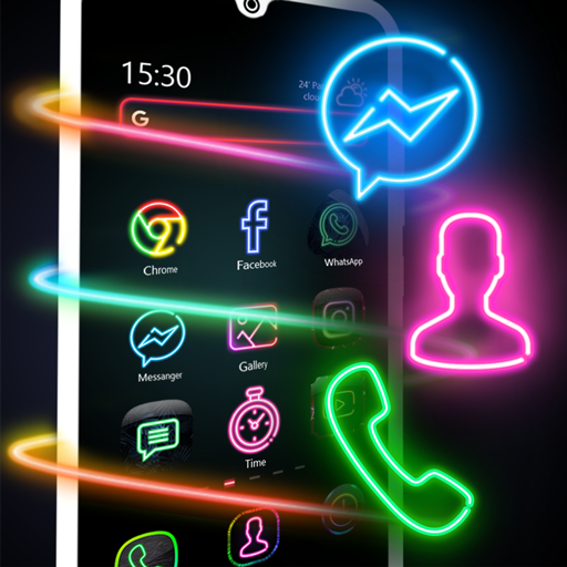 Tema Ikon Aplikasi Neon