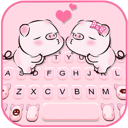 Cute Piggy Love कीबोर्ड