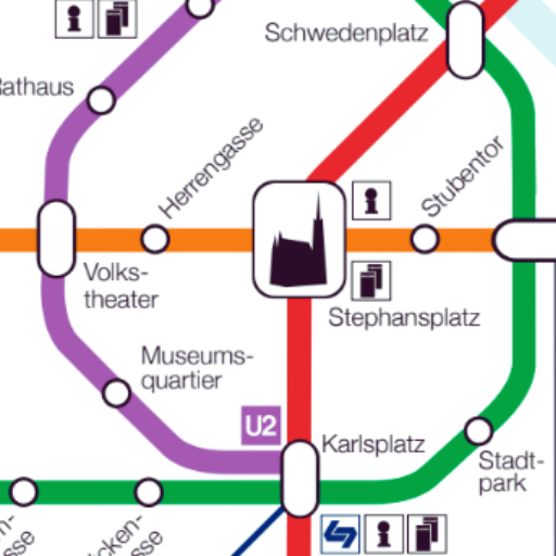 Mapa do Metrô de Viena 2023