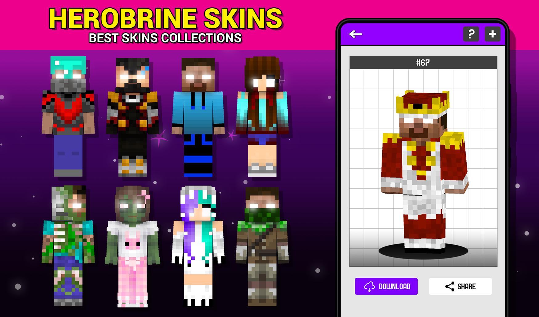 New Herobrine Skins for Android - Download