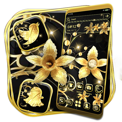 Golden Diamond Flower Theme