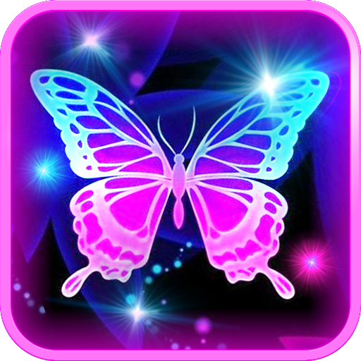 Neon Butterfly Background App