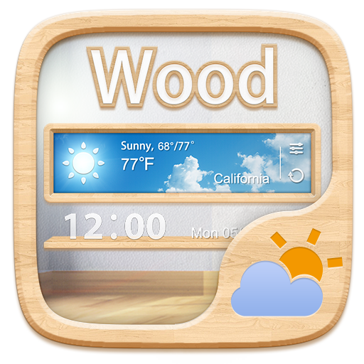 Wood GO Weather Widget Theme