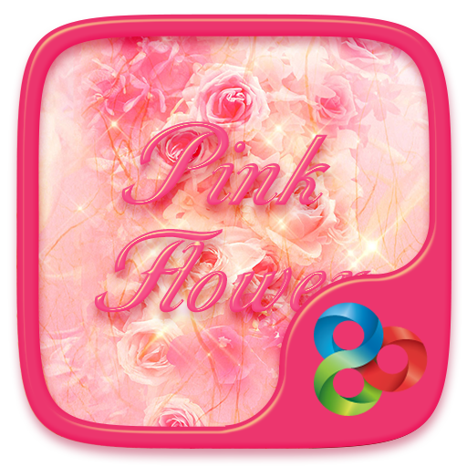 Pink Flower Go Launcher Theme