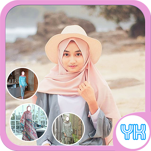 Beauty Pastel Girl Hijab Frame