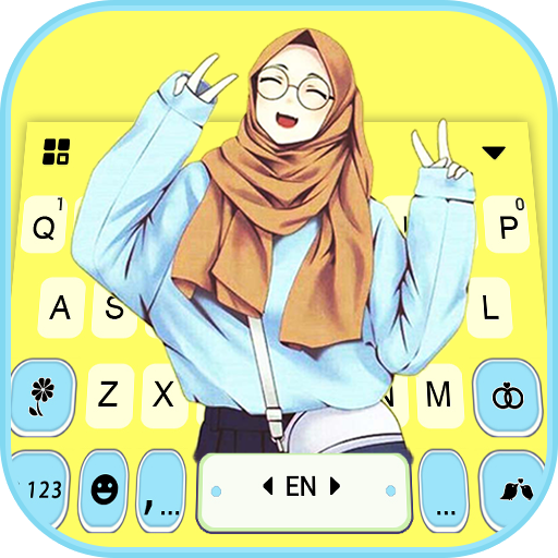 Hijab Girl Klavye Teması
