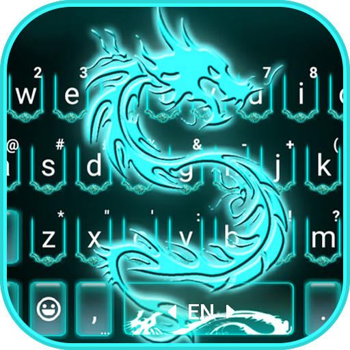 Neon Blue Dragon Theme