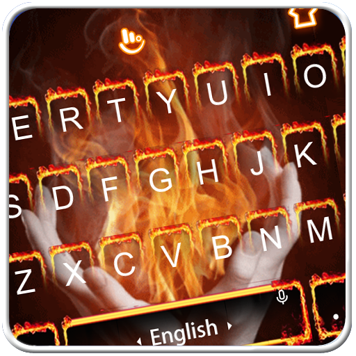 Live 3D Burning Flame Keyboard Theme