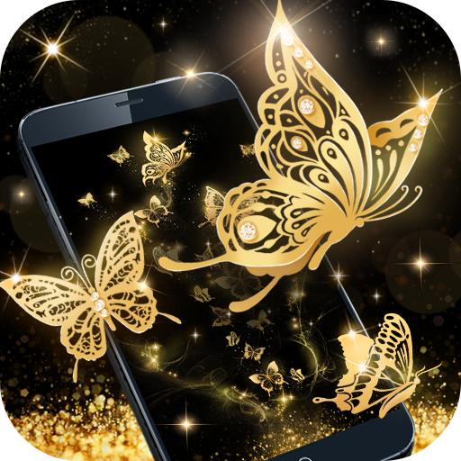 Gold Butterfly Live Wallpaper