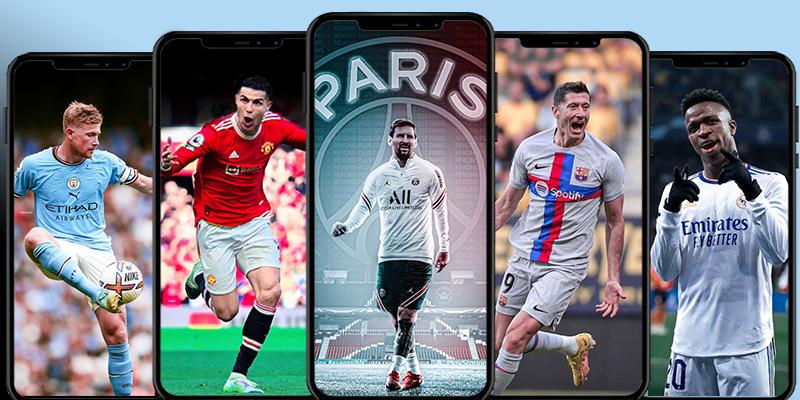 Wallpaper Football 4K Mbappe Messi Ronaldo Neymar for Android