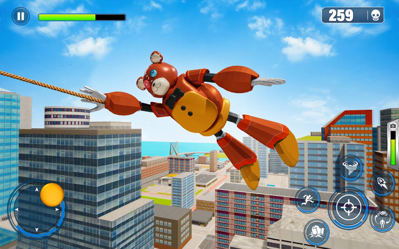 Download Bear Rope Hero, Security City on PC with MEmu