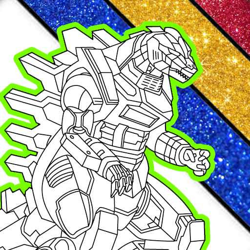 Robot Ranger Glitter Colorbook