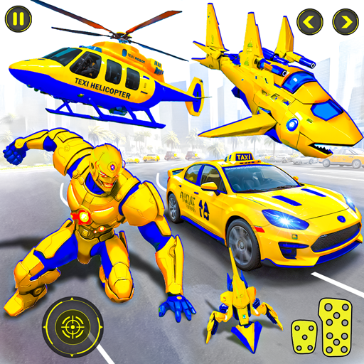 Taxi Helicopter Car Robot Game