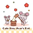 可愛主題　可愛老鼠的新年