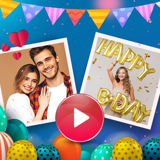 Birthday video maker with anim