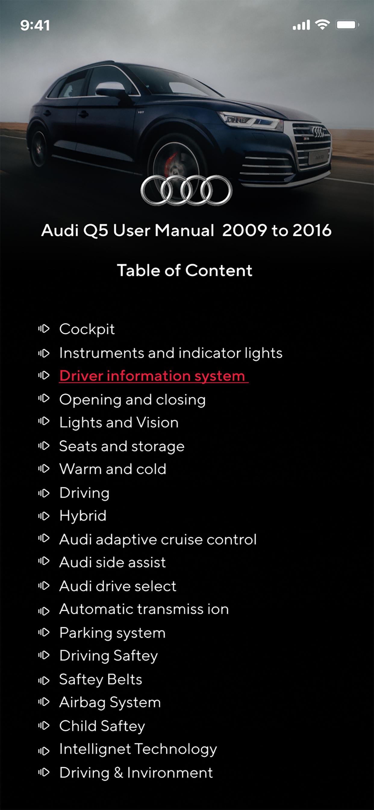 Скачать Audi Q5 User Manual на ПК | Официальный представитель GameLoop