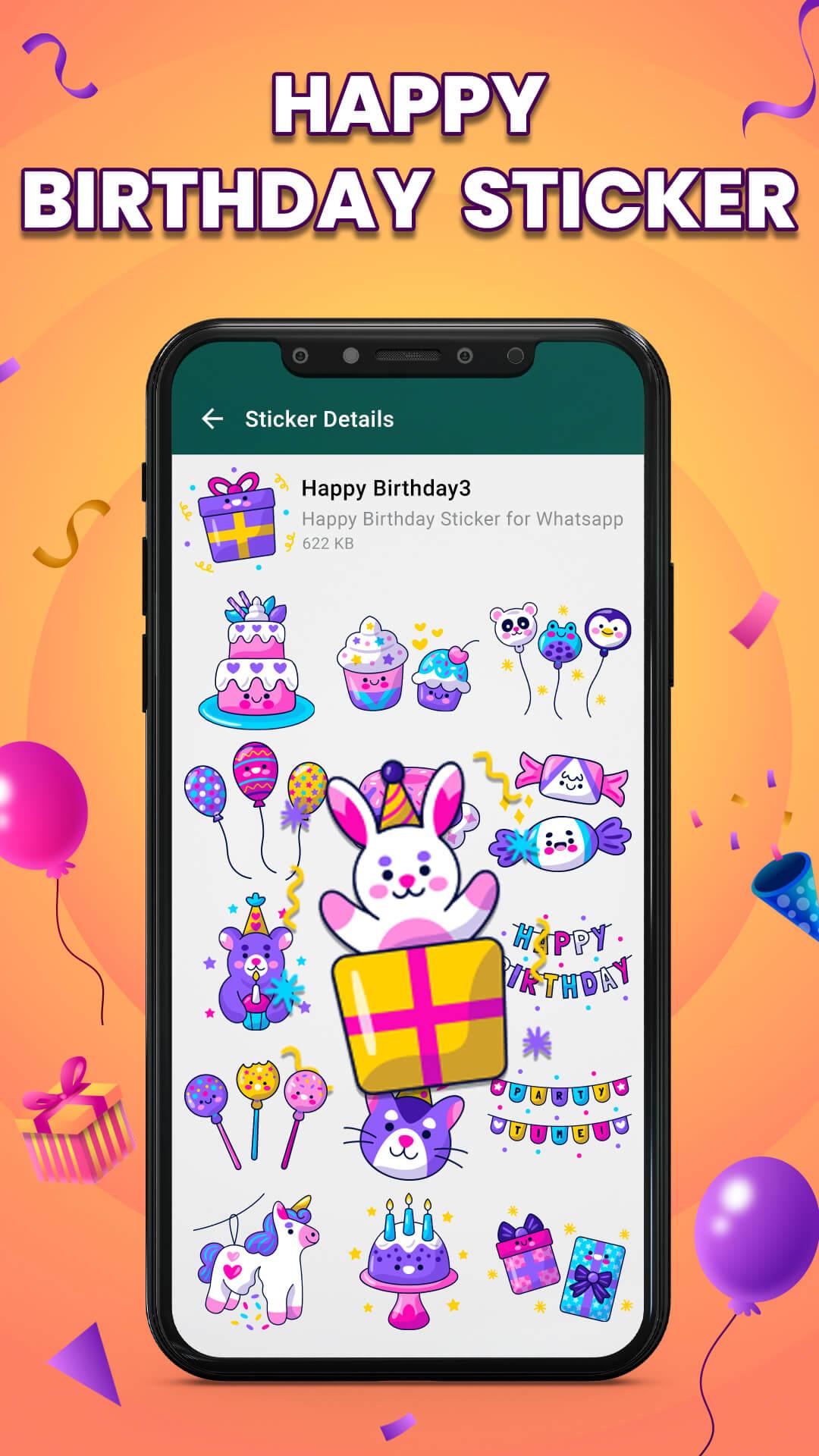 Скачать Sticker Birthday for Whatsapp на ПК | Официальный представитель  GameLoop