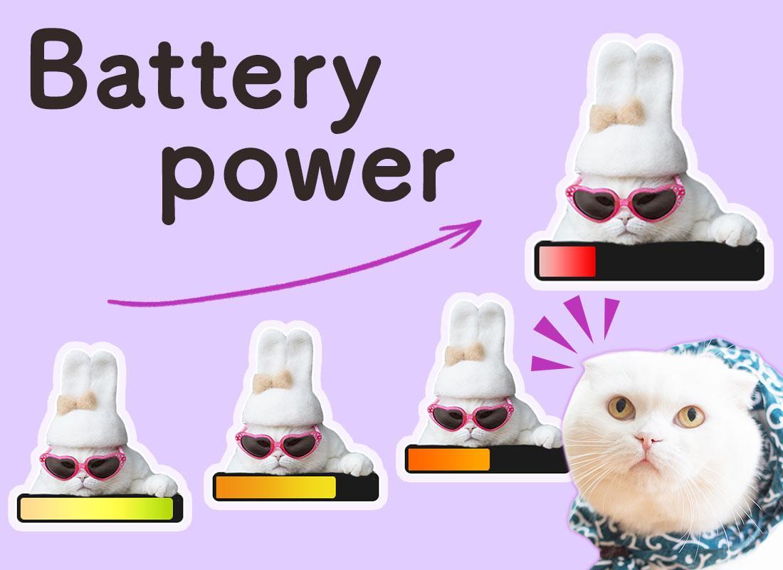 Download Battery widget Cats' Hair Hats android on PC