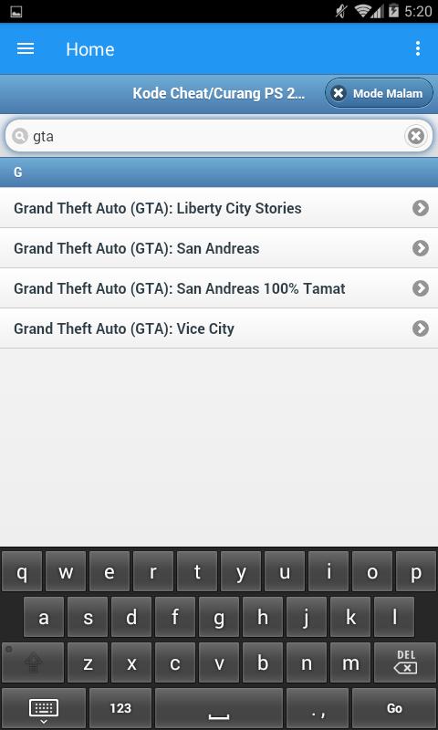 About: Cheat GTA SA PS2 Komplit (Google Play version)