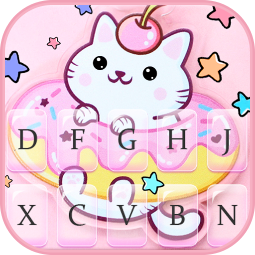 Lovely Cat Donuts Keyboard The