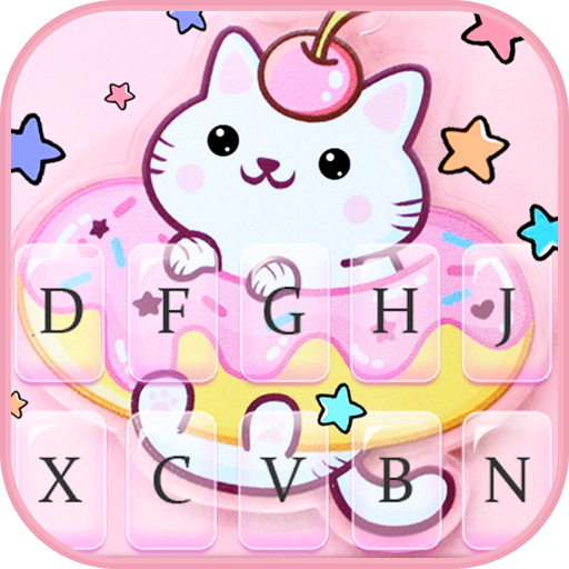 Lovely Cat Donuts Keyboard The