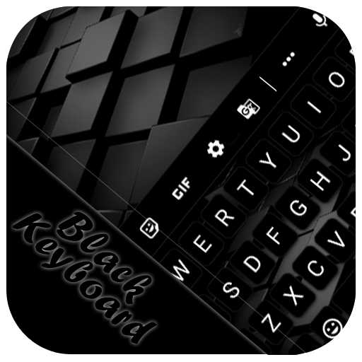 Pure Black Keyboard : Emoji Ke