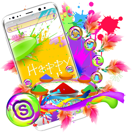 Holi Color Launcher Theme