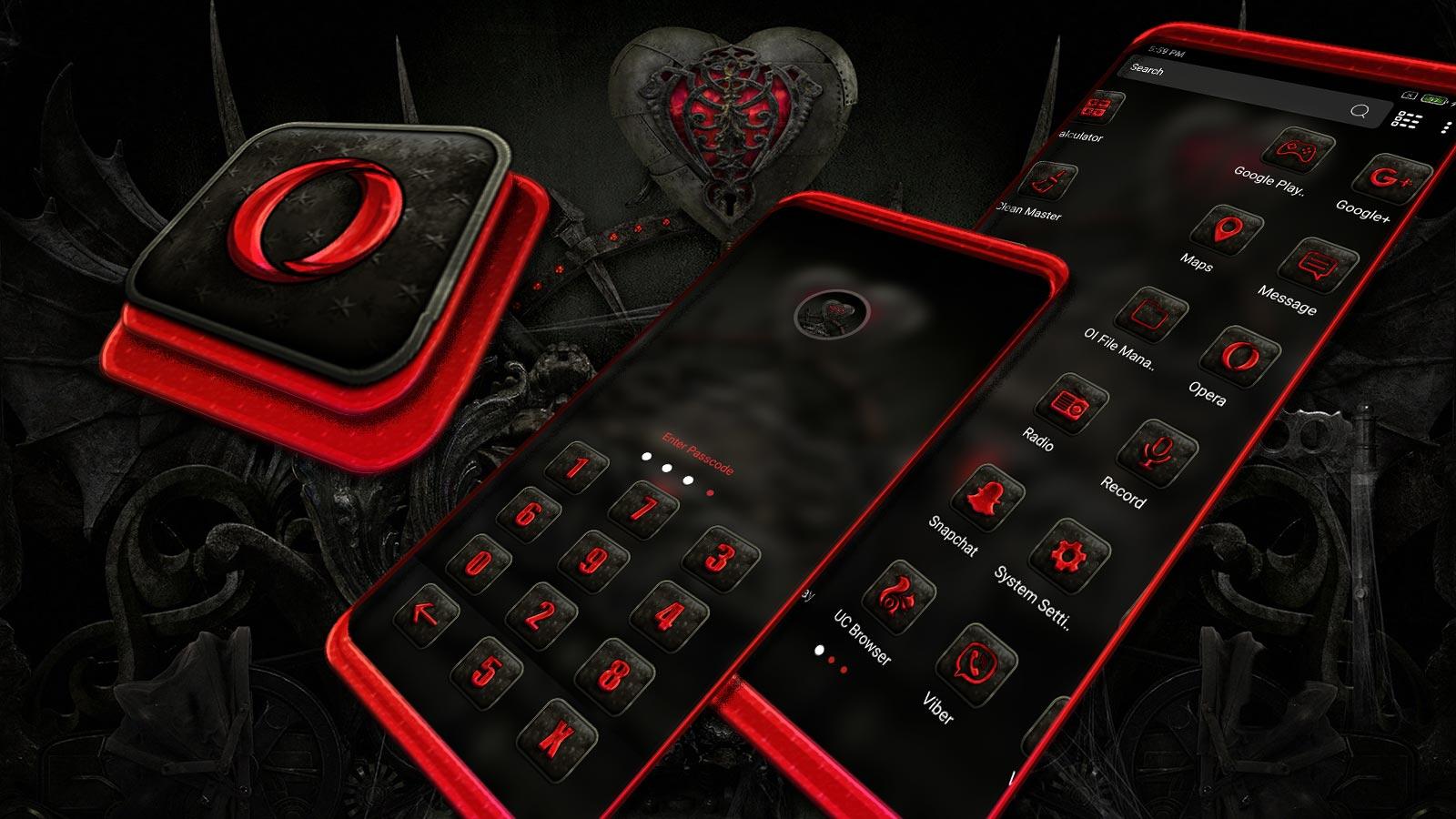 Download Gothic Machine Heart Theme android on PC