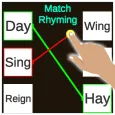 Match rhyming words : rhyming words matching game